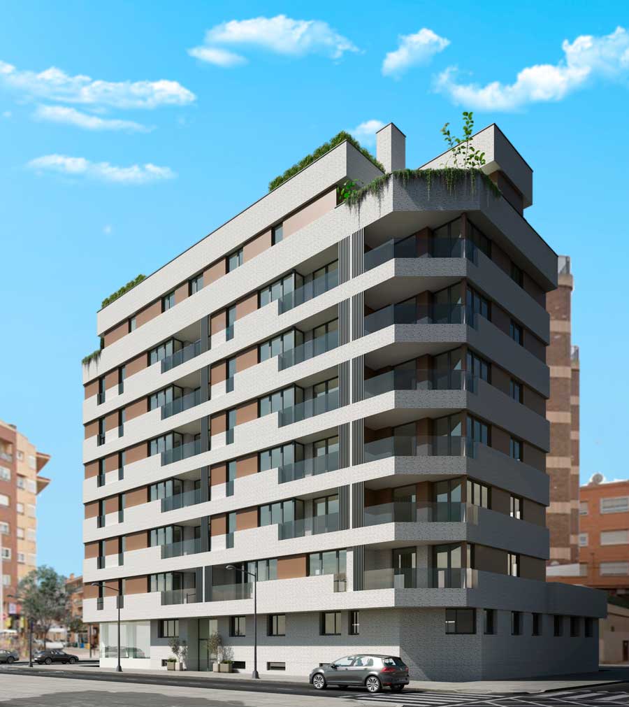 Nueva promoción URBAN 33 pone a tu disposición 32 viviendas exclusivas de 2,3,4 dormitorios con piscina comunitaria, garajes y trastero en el barrio de Imaginalia.